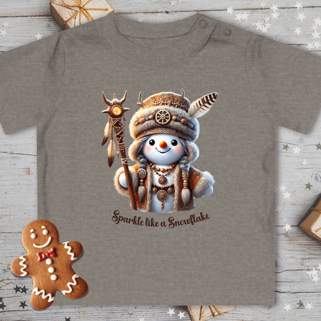 Funkel wie eine Schneeflocke - Baby Bio T-Shirt