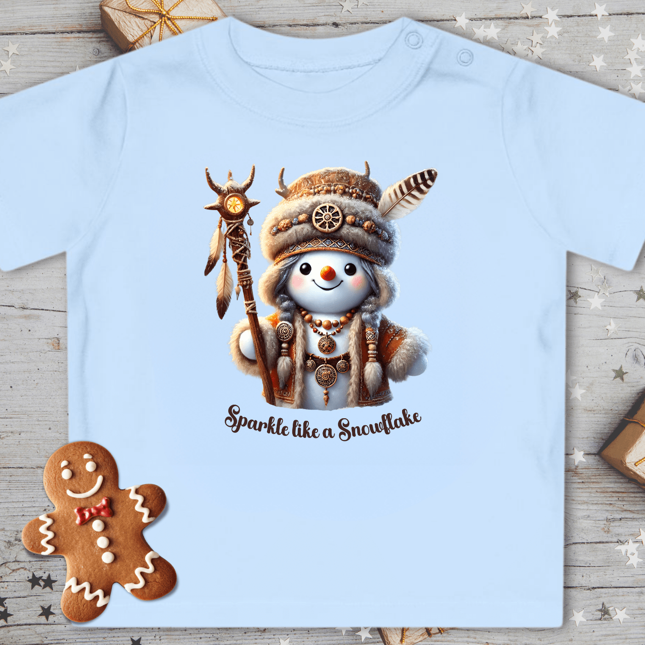 Funkel wie eine Schneeflocke - Baby Bio T-Shirt