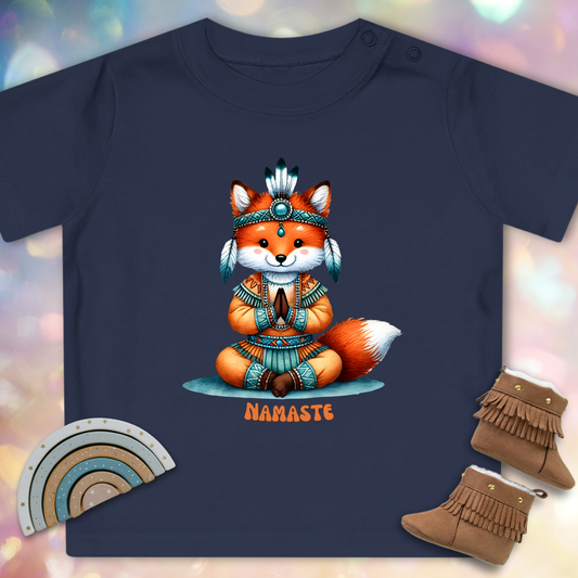 Süßer Fuchs-Schamane - Baby Bio T-Shirt