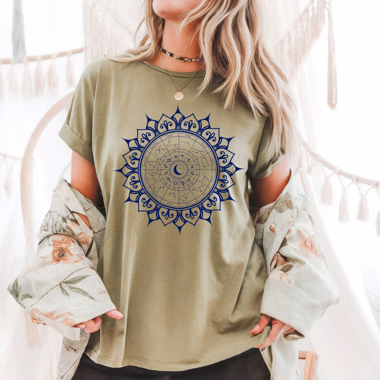 Astrologie Mandala - Unisex T-Shirt