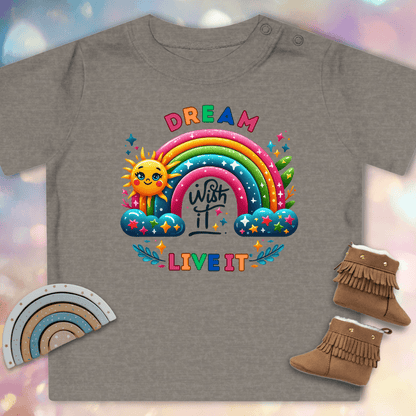 Regenbogenträume - Baby Bio-T-Shirt