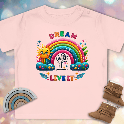 Regenbogenträume - Baby Bio-T-Shirt