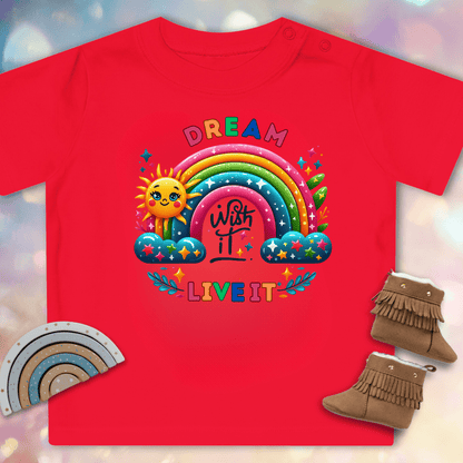 Regenbogenträume - Baby Bio-T-Shirt