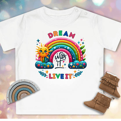 Regenbogenträume - Baby Bio-T-Shirt